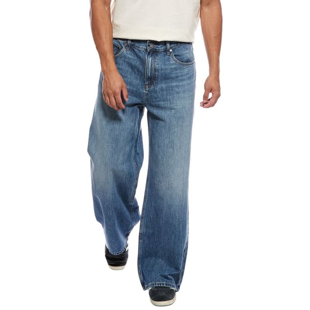 Helmut Lang Mens  Drop Straight Jean, Blue